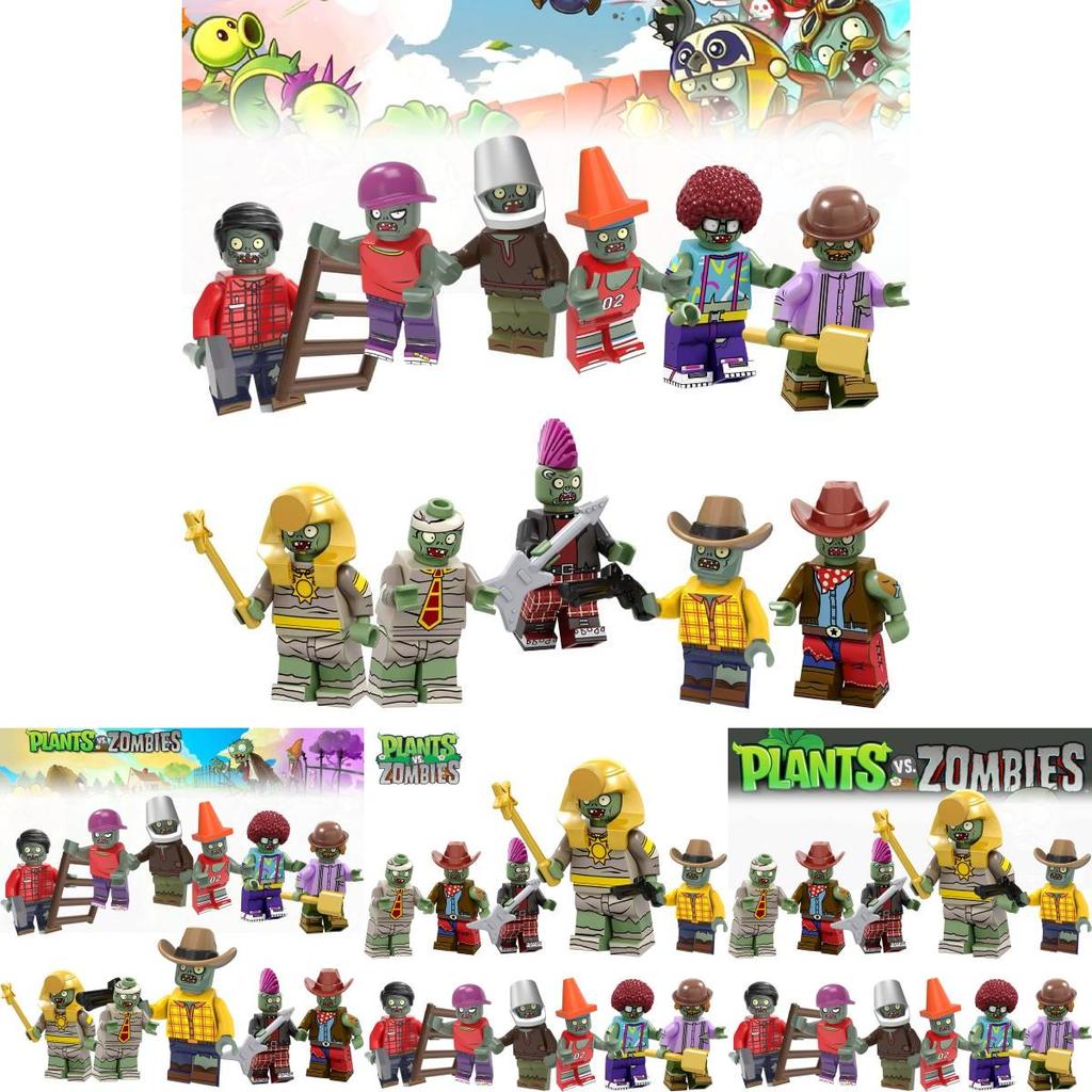 Children's Building Toy Plant Vs. Zombie Boy Mini Granule Toy