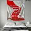 Custom Name Arsenal Wall Tapestry Aesthetic Wall Hanging Printed Fabric Blanket Decorative Tapestries for Bedroom Living Room Home Decor