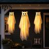 Halloween Hanging Ghost Ornaments 3 Pcs Cat Decorations, Outdoor Large Cute Flying Playful Spooky for Front Porch, Yard, Garden, Patio, Lawn,