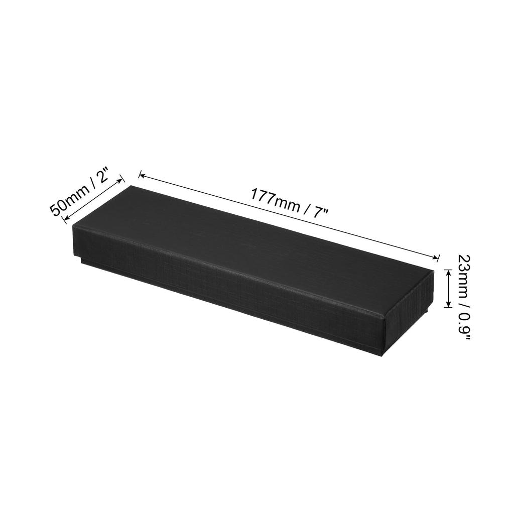 PATIKIL 8pcs Pen Gift Box Empty Pencil Case Cardboard Pen Presentation Display Box for Pencils Ballpoint Pens Jewelry Business Office Supplies Black
