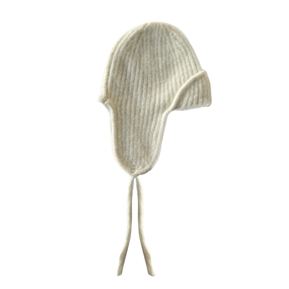 Earmuff Pilot Hat Soft Wool Blend Hat Windproof Winter Knitted Cap  Unisex