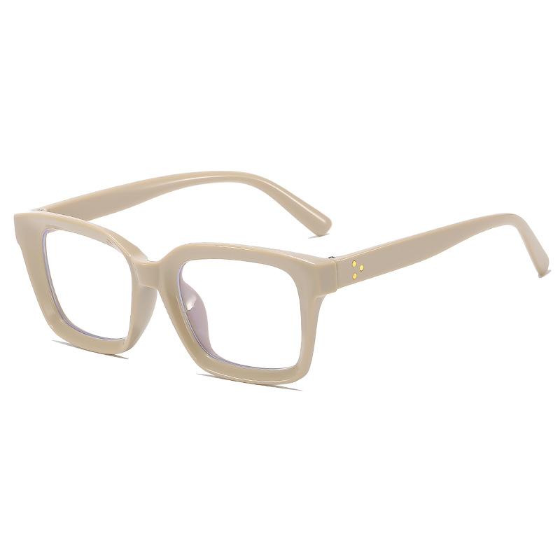 European and American fashion square anti-blue flat glasses new plain rice nails street shot glasses frame business glasses frame