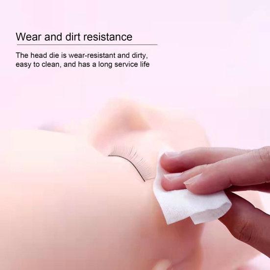 Practice Mannequin Head Easy Attachment Smooth Soft Professional Lash Mannequin Head for Makeup Training