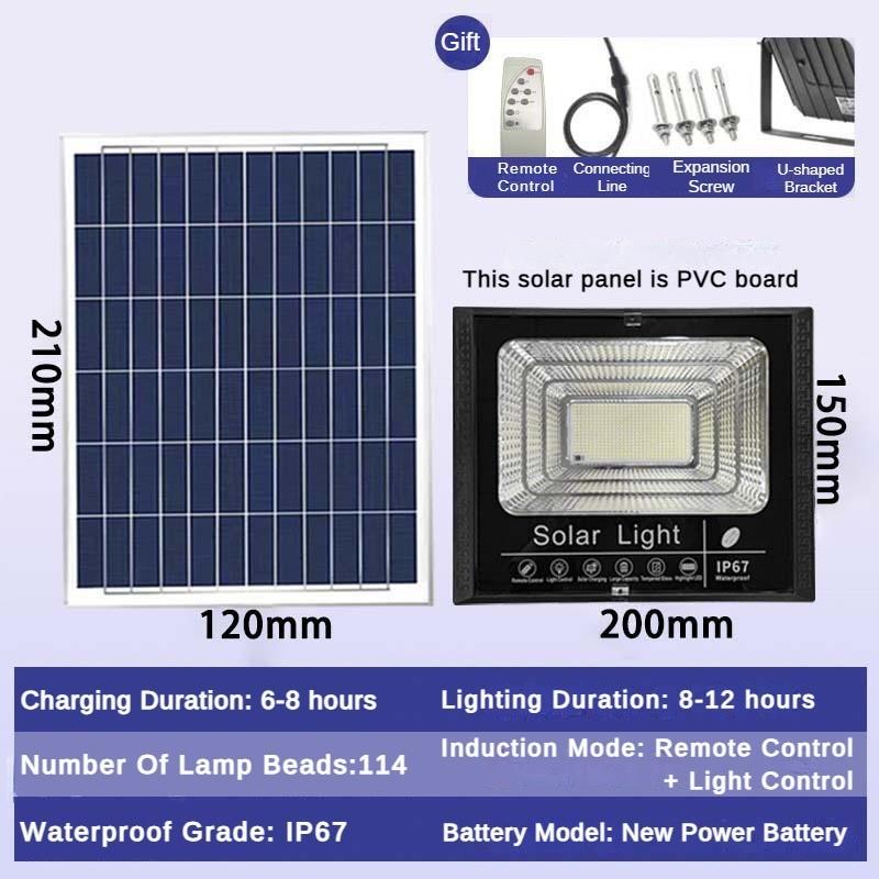 Solarbetriebene Außenleuchte Intelligente Steuerung Induktions-Hofleuchte Wasserdicht und Blitzgeschützt Große Kapazität Lithiumbatterie Straßenlaterne
