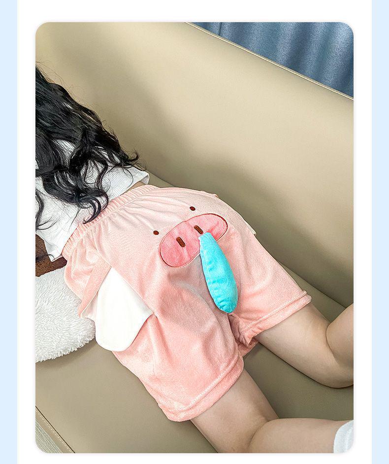 Unisex Funny Squeaky Nose Elephant & Piggy Pajama Shorts