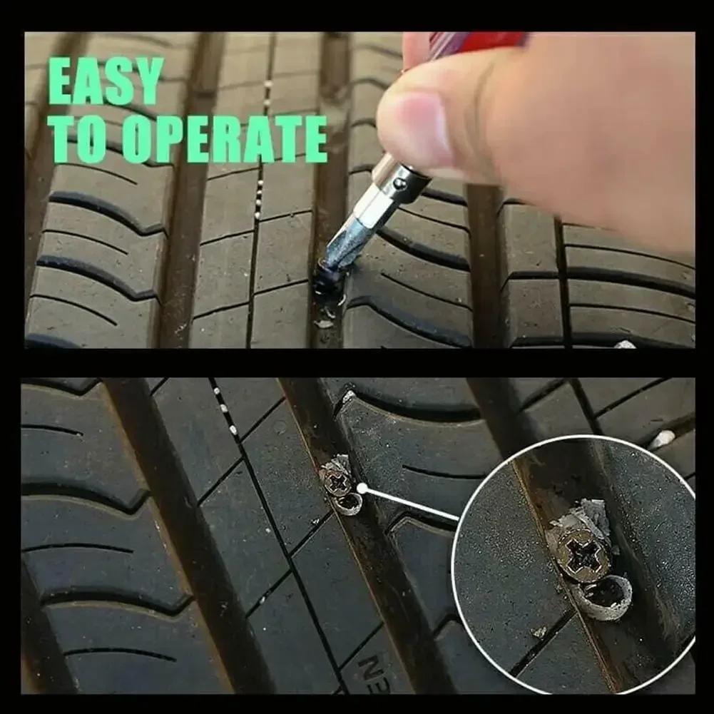 30pcs ScrewsVacuum Tyre Repair Nail Tire Puncture  Motorcycle Fitting Set Tubeless Wheel Repair Punctures Kit Patches for Car