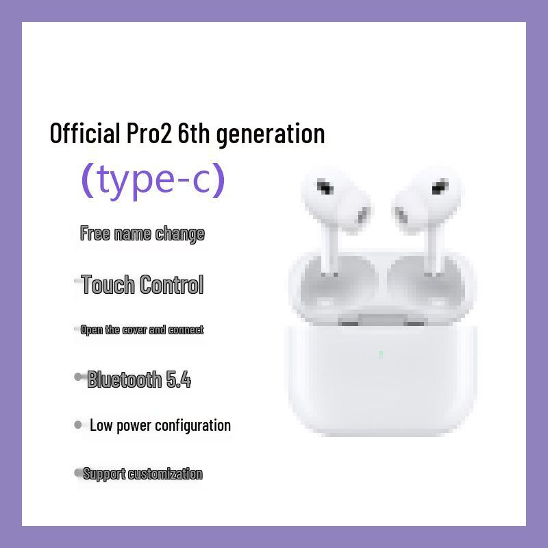 

6th Gen Pro2 Wireless Bluetooth Headphones with Active Noise Cancellation - Compatible with Apple Devices Simple Packaging