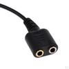 RJ9 To Dual 3.5mm Headphone Female Converter Telephones Adapter Audio Cable