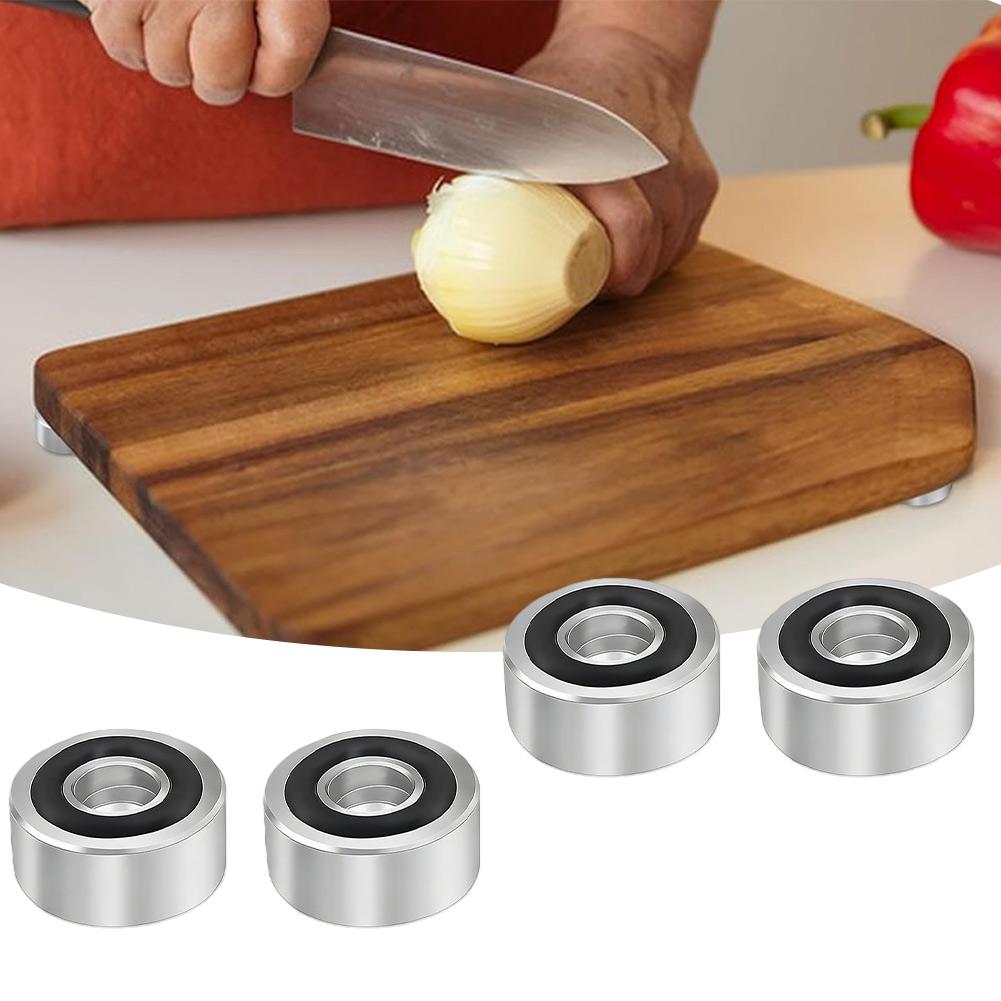 

4pcs Brass Silver Chopping Board Feet With Non-slip Rubber Pads Chopping Board Feet Multifunction For Furniture Cabinets Trays China Mainland