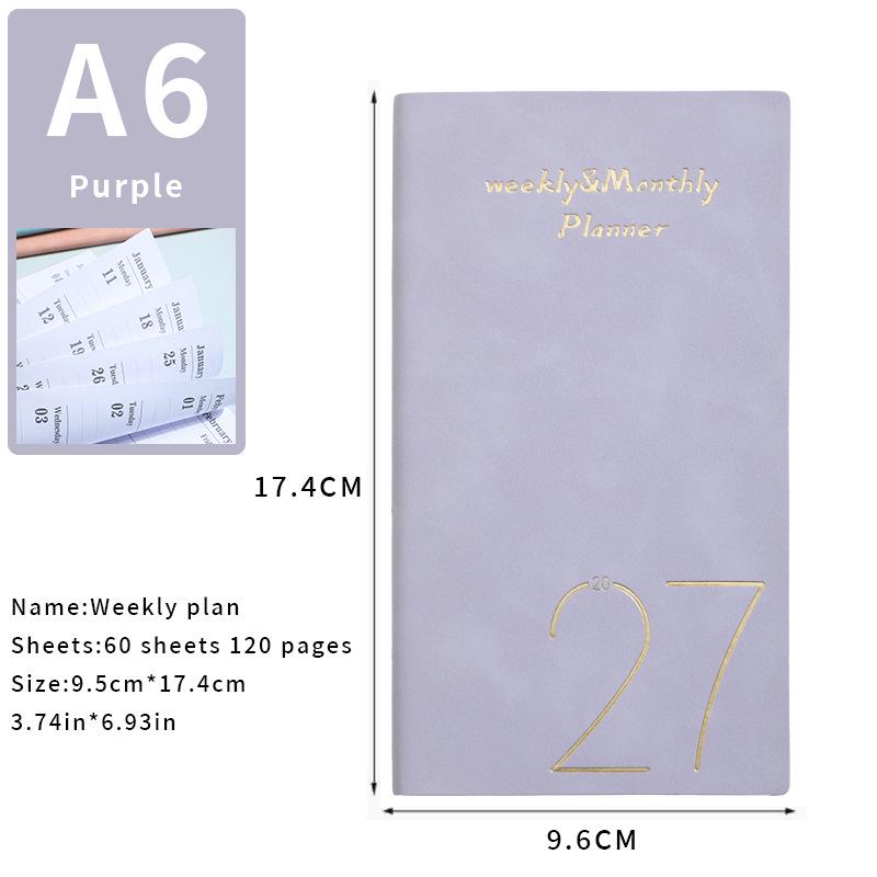 Agendă Săptămânală de Buzunar A6 2026: Jurnal de Management al Timpului pentru 365 de Zile și Manual de Eficiență în Afaceri