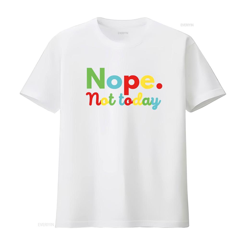 Nein, heute nicht T-Shirt Trendige Oberteile Für Damen Herren vintage Gewaschen Mode Streetwear Grafik Atmungsaktives Oberteil Für Den Täglichen Gebrauch