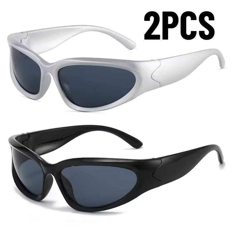2/3pcs Fashionable Men and Women Sunglasses High-end Y2K Square Bicycle Glasses Resistant Sunglasses Outdoor Hiking UV400