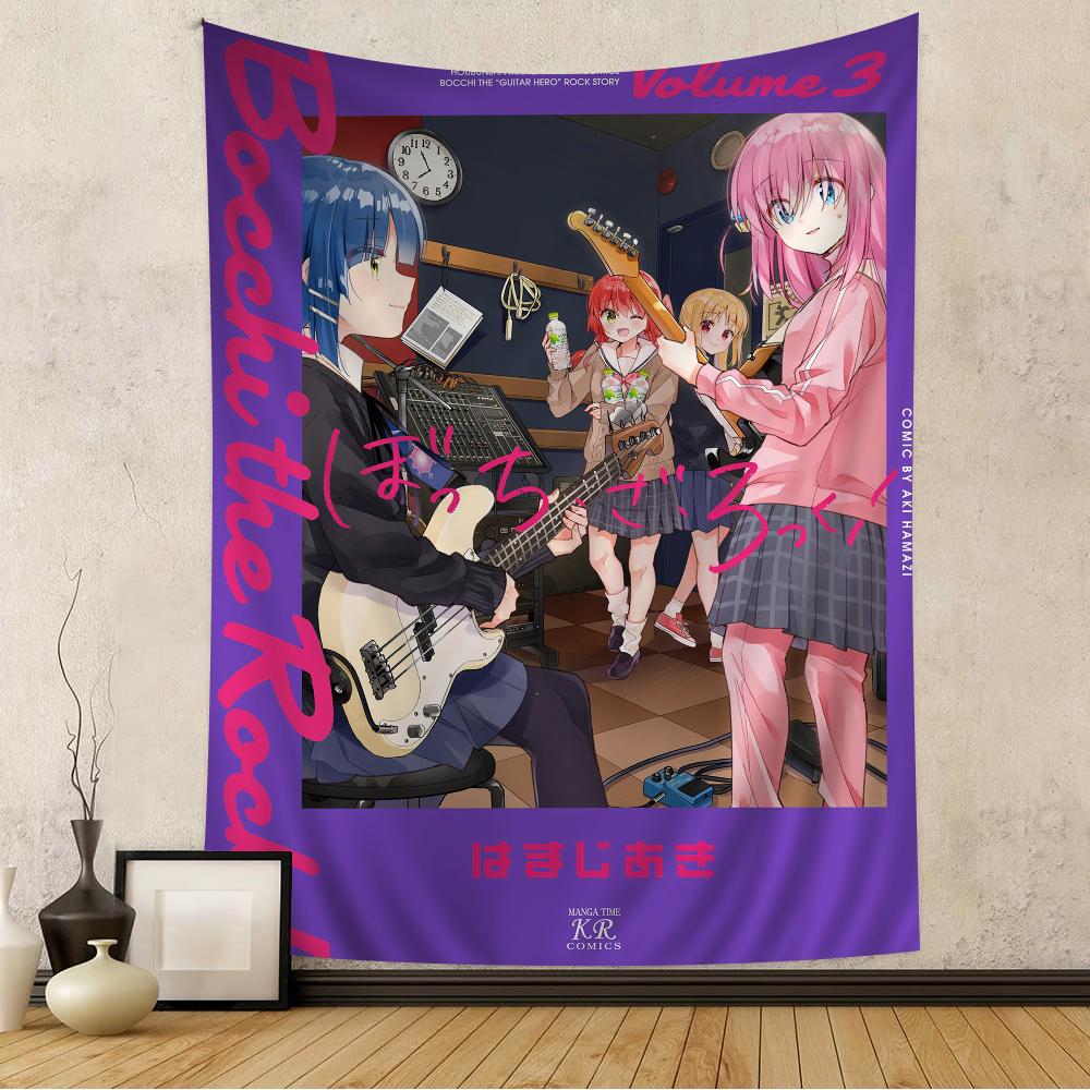Bocchi the Rock Wall Tapestry Hitori Gotoh Ryo Yamada Band Scene Anime Manga Decor for Dorm Rooms Anime Rock Enthusiasts
