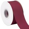 [Tekdeere]Width 50mm Solid Burgundy Grosgrain Ribbon, Perfect for Gift Wrapping, Sewing, Hair Accessories, Wedding Decorations - 22 Meters/roll