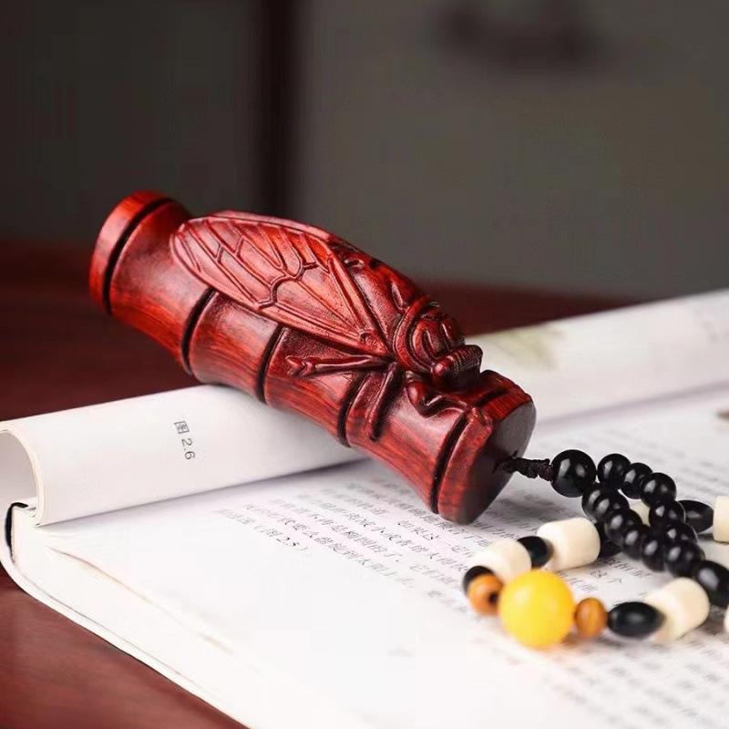 Rosenholz Pixiu Reichtumsanhänger - Nashornhorn-Design