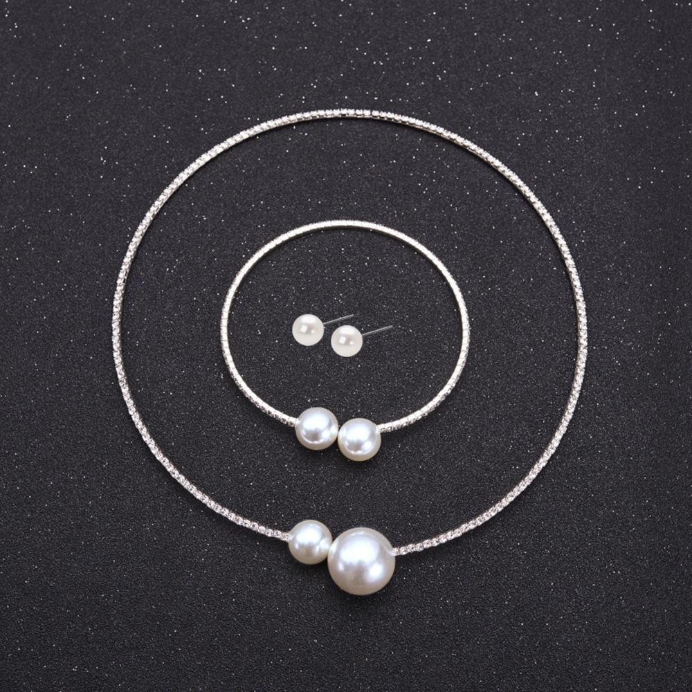 

Ювелирные изделия, простая цепочка на ключицы, ожерелье, серьги, браслет, полный размер бриллианта, жемчуг с открытым воротником, женский