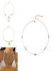Ensemble de colliers en acier inoxydable avec accents perle et coquillage pour femmes et hommes