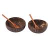 2 Sets Old Coconut Shell Bowl Multipurpose Safe Healthy Heat Resistance Coconut Shell Bowl with