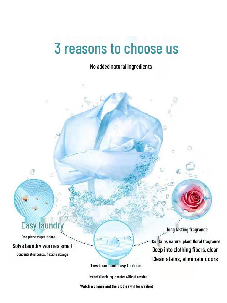 3-in-1 Laundry Aroma Booster: Long-Lasting Fragrance, Anti-Static Softener & Anti-Mite Antibacterial Freshener