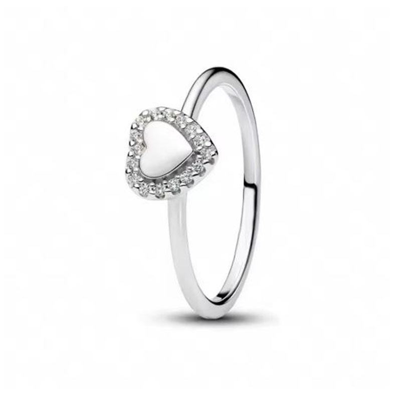 S925 Silver Pink Flower Bee and Bow Women's Ring Fashionable and Versatile Gift for Friends 2026
