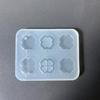 Festival Clovers Ornament Resin Mold 4Pcs Silicone Pendant Mold for Festive Jewelry and Hanging Decoration Crafting