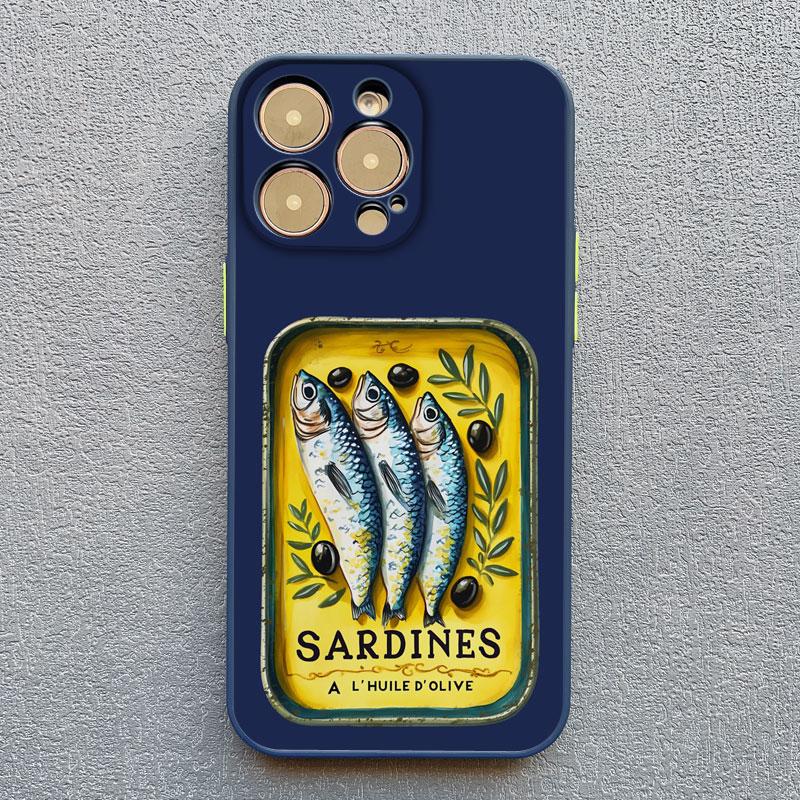 Colorful Sardine Lobster Fish Ocean Animaldiy Phone Case For IPhone 13 Mini 12 11 Pro Max 17 15 16 14 Pro Max Plus XR XS X Cover