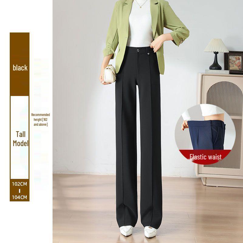 

Petite Women s High-Waisted Wide-Leg Suit Pants – Slimming, Loose Fit, Good Drape, Perfect for Spring/Autumn. 26