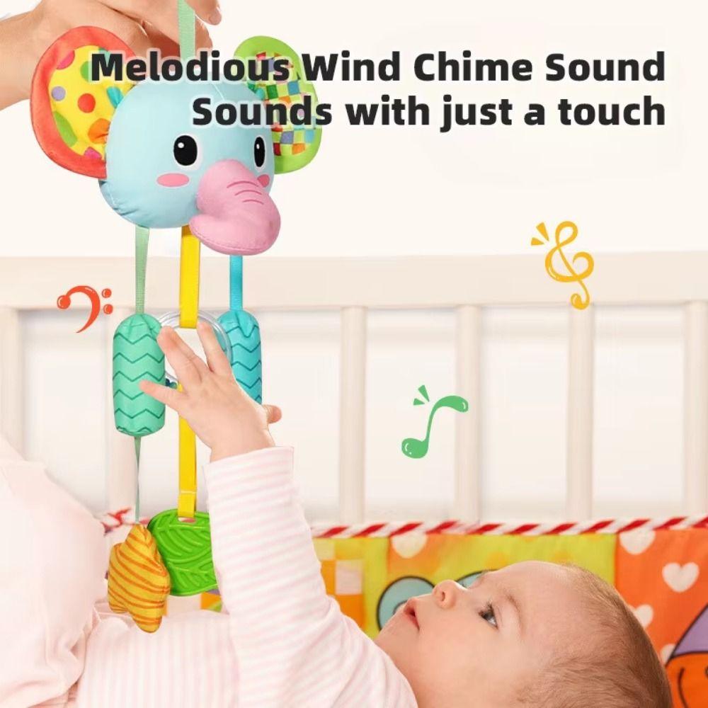 Cute Baby Wind Chime Toy Soft Plush Sensory Learning Toys  Car Seat