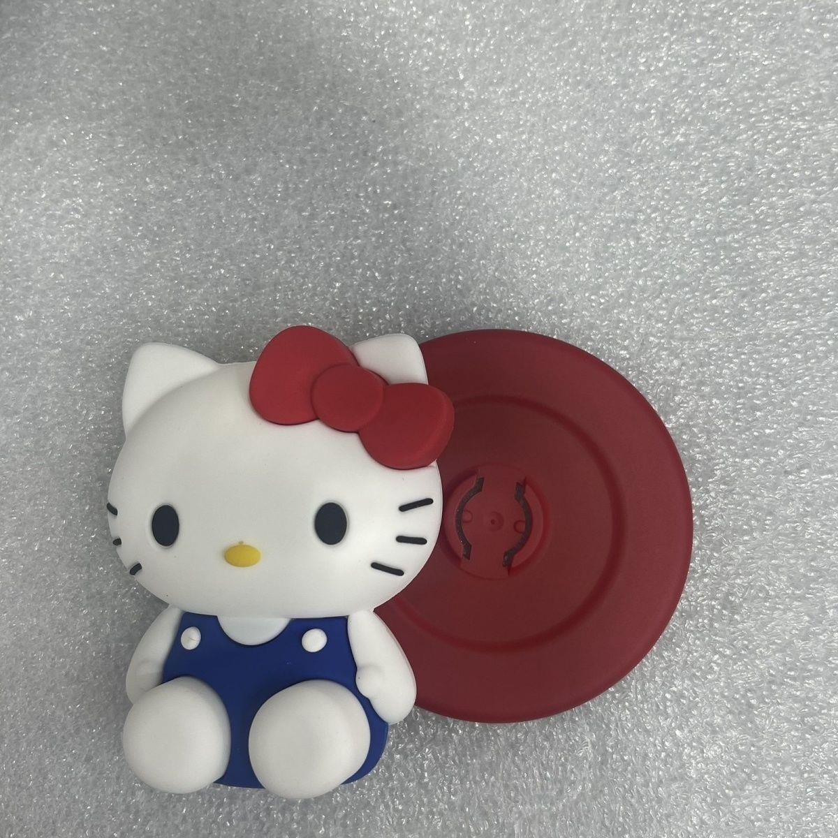 Saori Magnetic Snap Pad: Extendable MagSafe Phone Holder with Silicone Airbag KT Cat Design