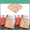 Wooden Building Blocks Set For Kids With Large Natural Grain For Early Education And Play