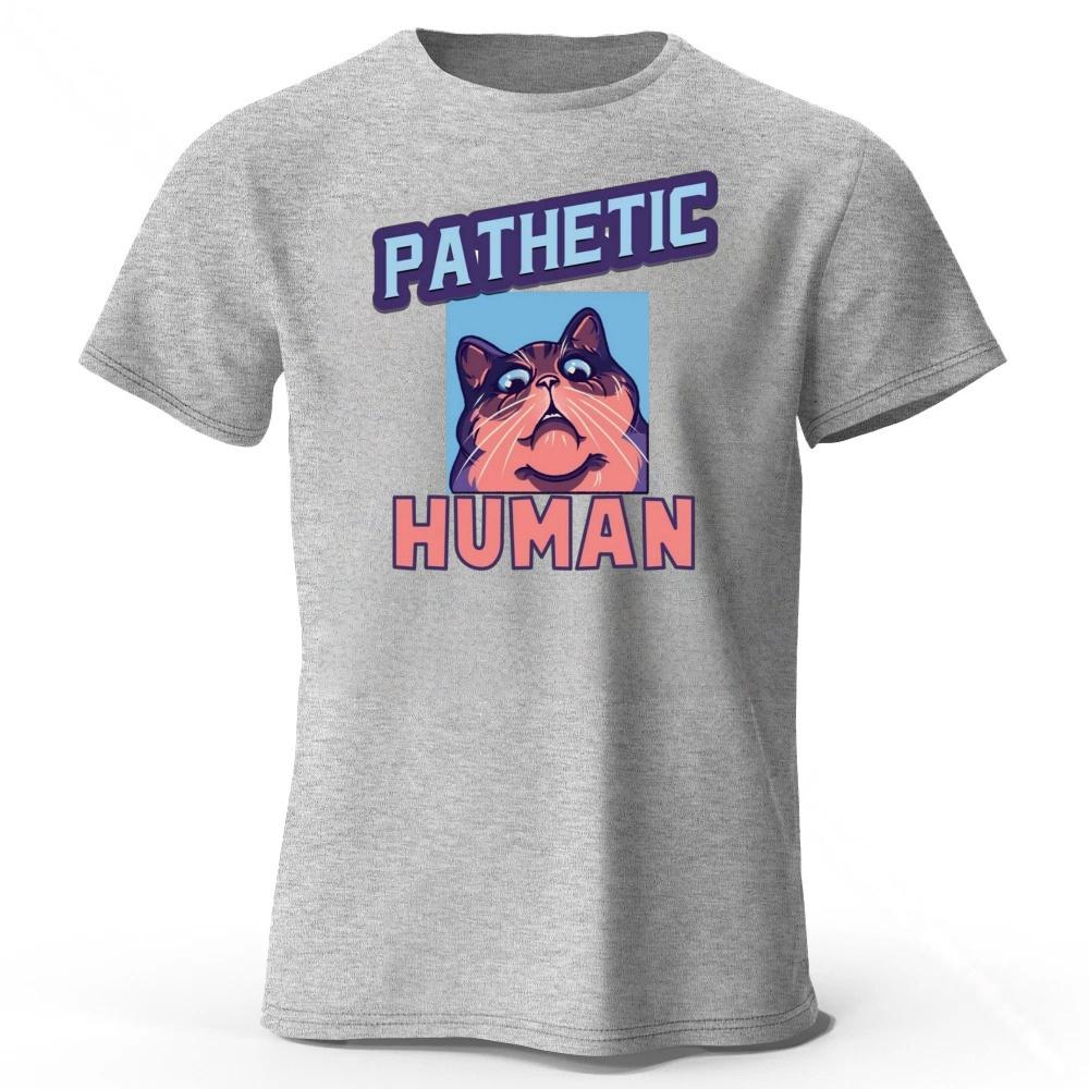 Funny Fun Cat Casual Pure Cotton Short Sleeved Men/women Comfortable Loose Fit Plus Size Running Fitness Sports T-shirt Tops