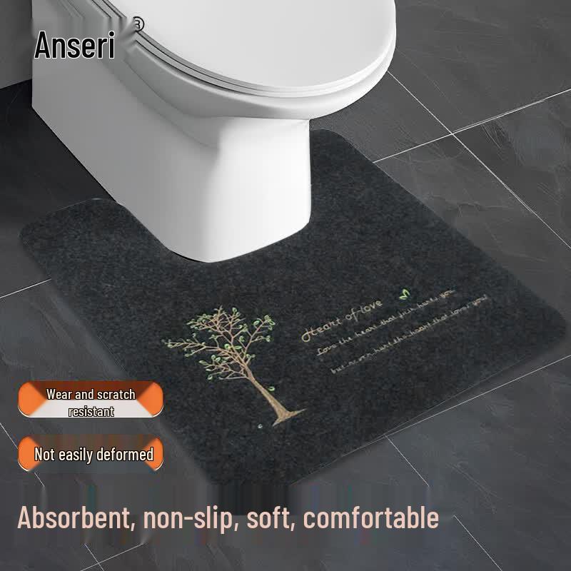 Ansai Rui U-Shaped Non-Slip Absorbent Toilet Mat