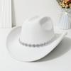 Men and Women Jazz Hat Party Festival Stage Performance Simple Top Hat High Quality Woolen Straw Hat Western Cowboy