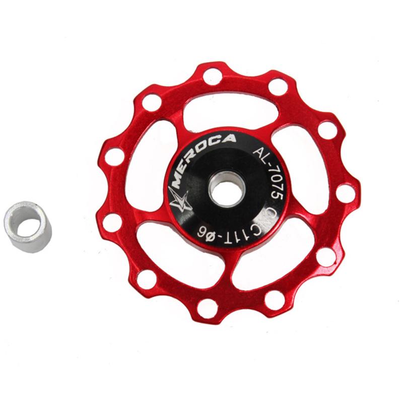 

11T/13T Aluminum Alloy MTB Mountain Bike Bicycle Rear Derailleur Pulley Jockey Wheel Road Bike Guide 11T red