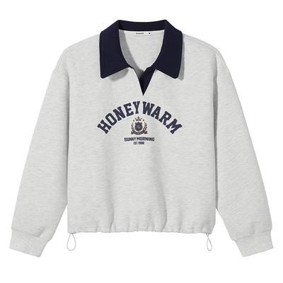 Hotwind Women's Academy Style Collared Sweatshirt