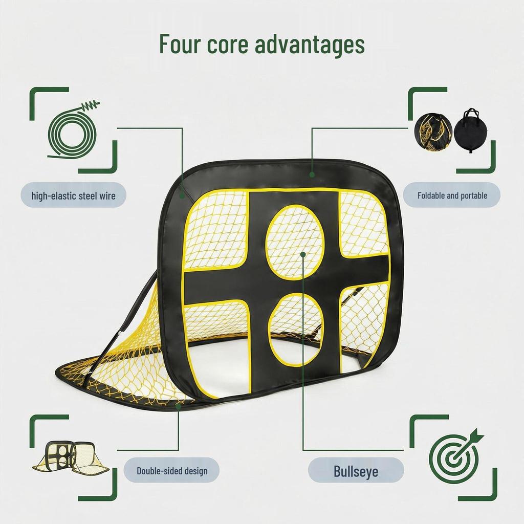 Kids' Portable Multi-Purpose Folding Soccer Goal for Indoor/Outdoor Use