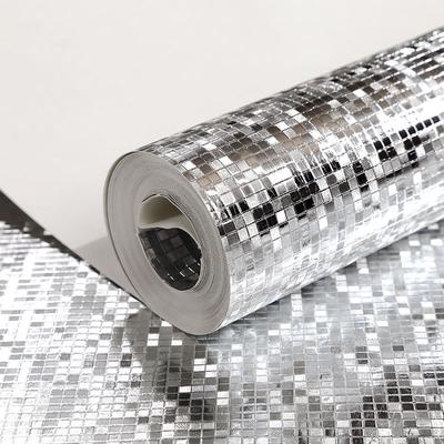 Efect Oglindă cu Sclipici Mini Mozaic Sclipici Reflecție Lumină Folie Aurie Tapet Folie Argintie Papel De Parede Decor