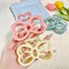 Charming Resin Hair Accessory Lovely Pink Bow Knot Clip For Teens
