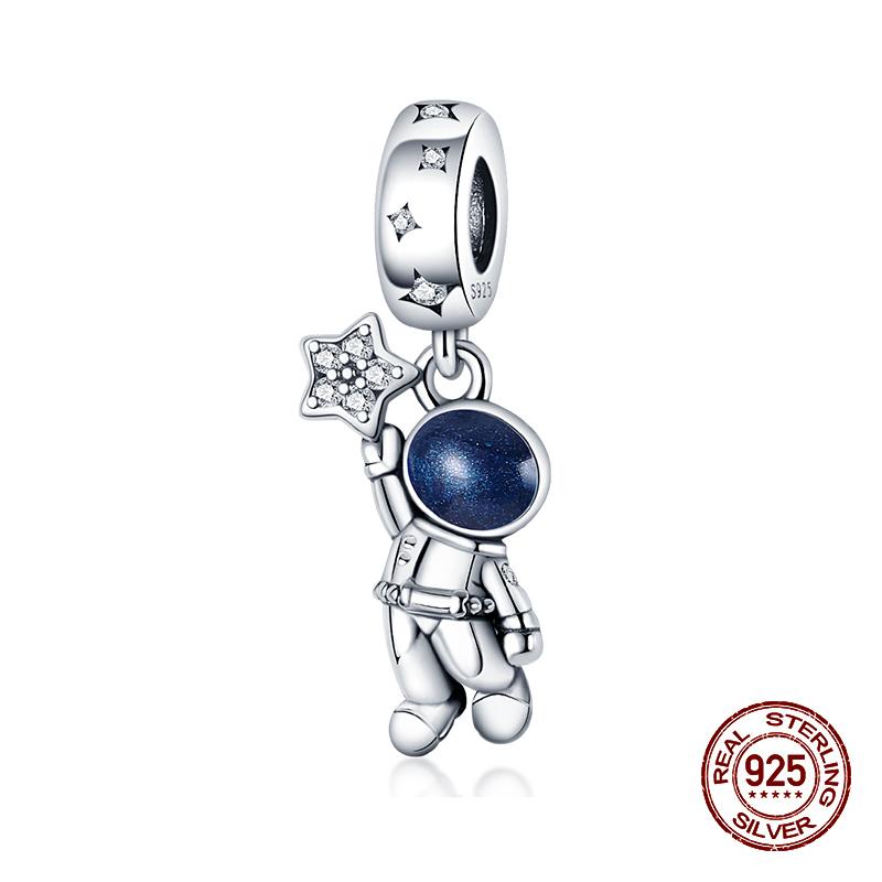 100% 925 Sterling Silver Guitar Musician Painter Doctor Career Charm Bead Fit 925 Original Bracelet DIY Souvenir Jewelry