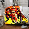 Custom Name Incredibles Poster flannel Blanket for Super Soft Cute Comfort Blanket for Travel Bedding Couch Sofa Blanket
