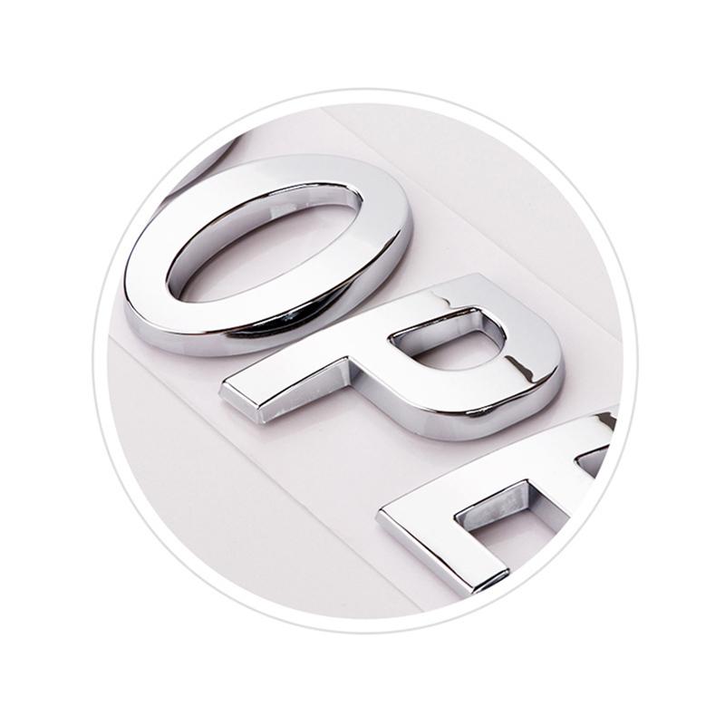 3D ABS Chrome Black  Cooper S Emblem Letters Car Rear Trunk Badge Self-adhesive Sticker Accessories