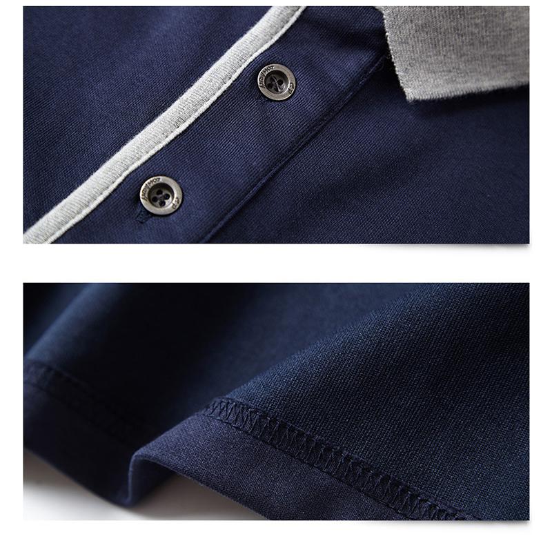 2020 Long Polo Shirt Mens Stand Collar Polo Shirts Embroidery Casual Cotton 6XL Full Tops POLO Shirt