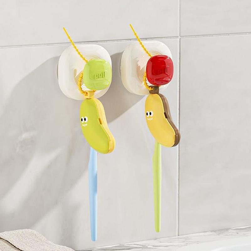 

2-In-1 Banana Toothbrush Head Cover Travel Protector Case Portable Toothpaste Capsule Holder Dustproof Hiking Camping Organizer