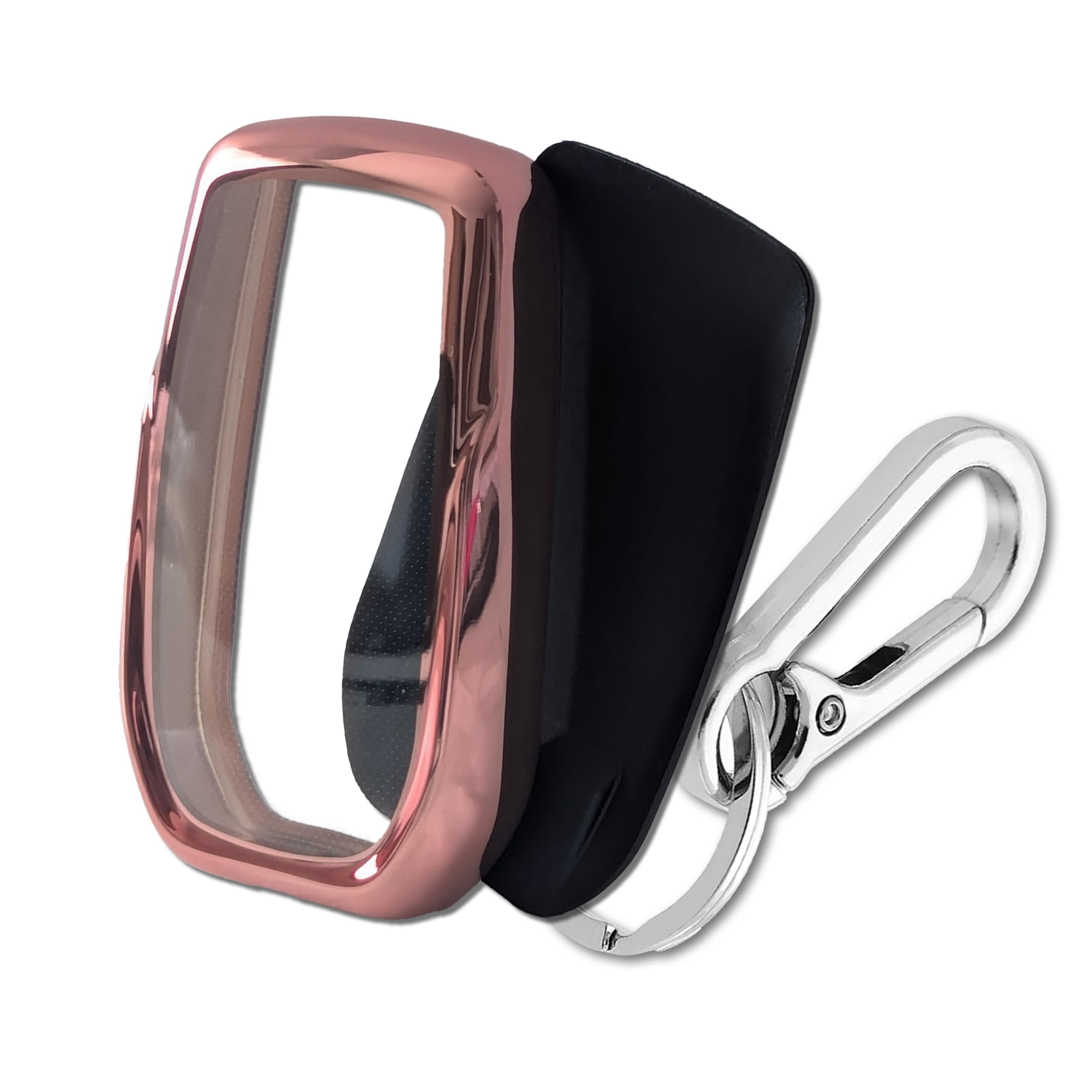 Compatible with Toyota Smart Key Cover Key Case with Carabiner розовый