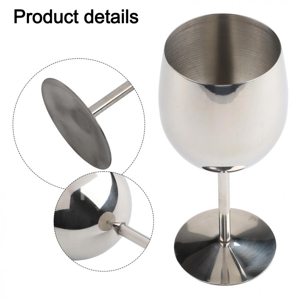 Functional 350ML Stainless Steel Wine Glass for Indoor and Outdoor Use