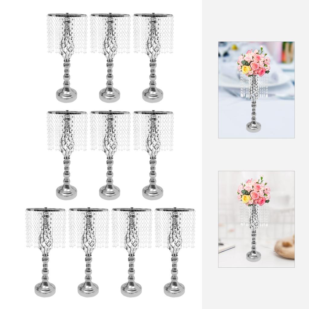 10pcs Crystal Flower Vase Stand Wedding Centerpieces For Table Gold Flower Stand 10pc Crystal Flower Stand Wedding Centerpieces