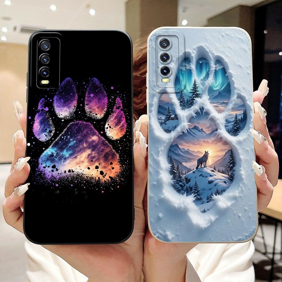 For vivo V2027 V2028 V2029 Case Vivo Y11s Y12s Y20 Y20s Y20i Y20a Back Cover Cartoon Animal Rabbit Cat Phone Shell Soft Silicone