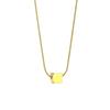 Korean Style Small Square Simple Titanium Steel Choker - Women's Trendy, Light Luxury, Versatile Necklace