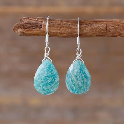 Natural Tianhe Stone Pendant Earrings, Handmade Light Luxury Style Earrings, Jewelry