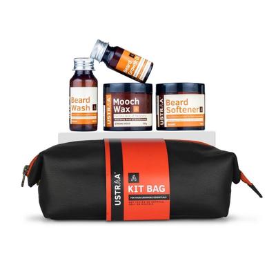 Beard Care Grooming Kit with Free Travel Bag,